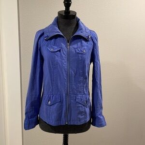 Zenergy by Chicos Blue Lightweight Full Zip Jacket Size 0